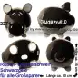 Preview: Sparschwein riesengroßes Monster Sparschwein 3D Design Schwarzgeld Keramik Gesamt